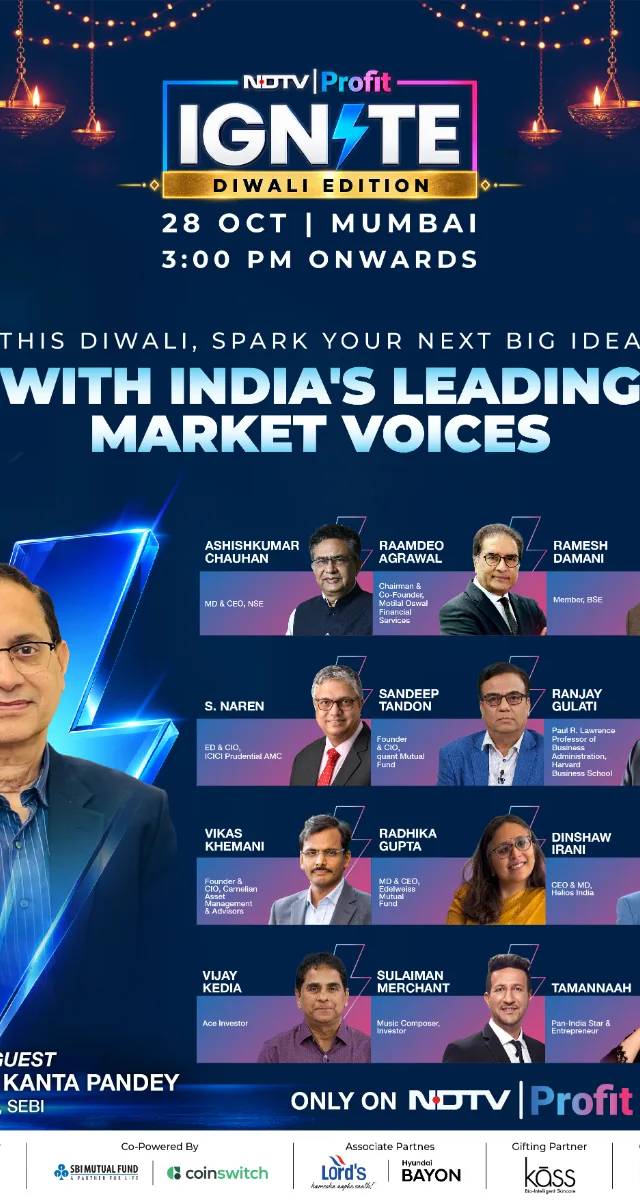 India’s Market Leaders to Decode the New Samvat at NDTV Profit Ignite in Mumbai on 28 October